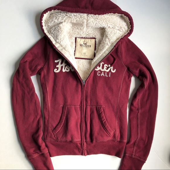 hollister sherpa lined hoodie